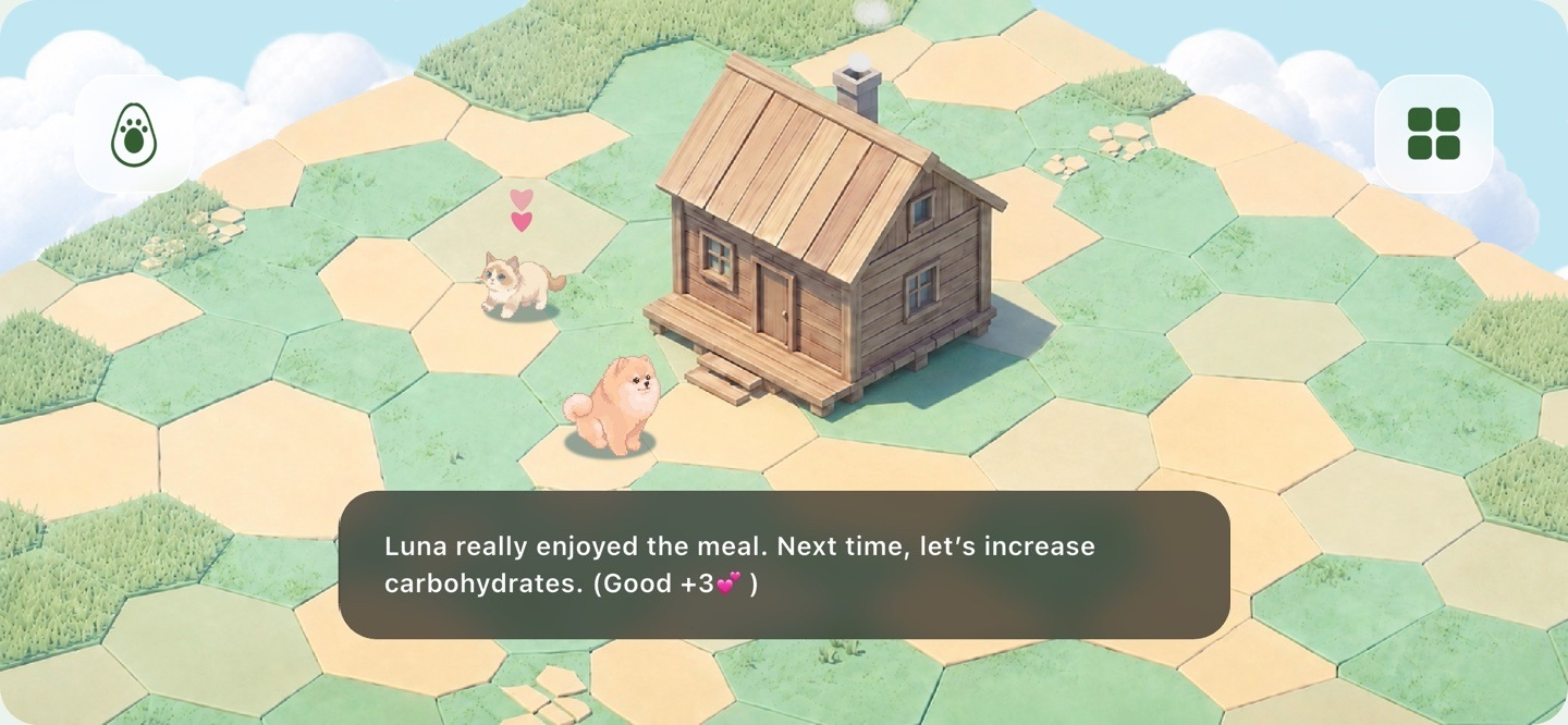 AvoPet AI meal feedback screen