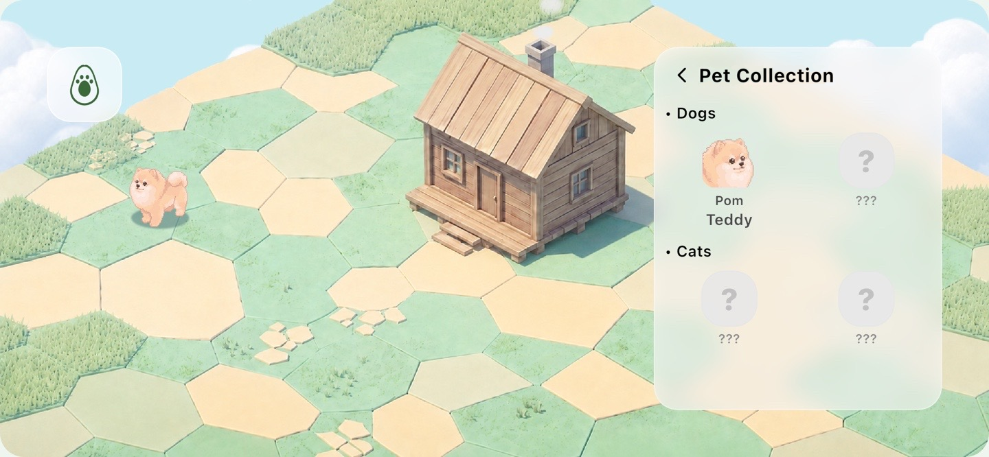 AvoPet collection screen